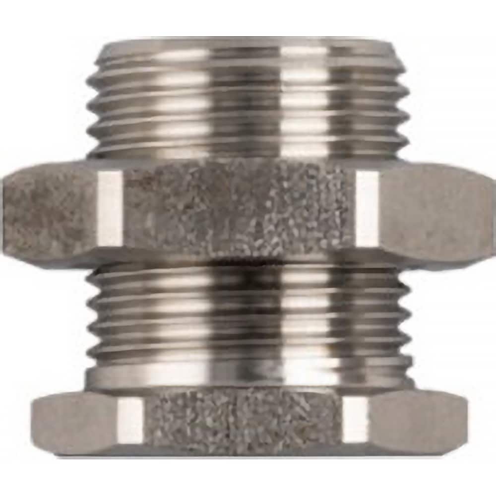 Aignep USA - Stainless Steel Pipe Fittings; Type: Bulkhead Connector ; Fitting Size: 1/4 ; End Connections: BSPP ; Material Grade: 316L Stainless Steel ; Pressure Rating (psi): 290 - Exact Industrial Supply