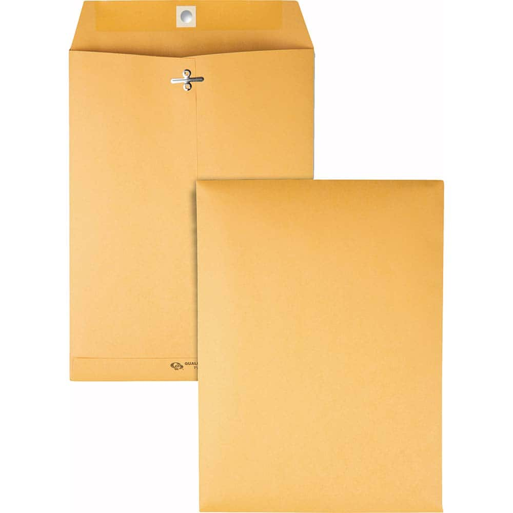 Quality Park - Mailers, Sheets & Envelopes; Type: Clasp Envelope ; Style: Clasp w/Gummed Flap ; Width (Inch): 10-1/2 ; Length (Inch): 7-1/2 ; Box Quantity: 100 ; Size: 7.5 x 10.5 - Exact Industrial Supply