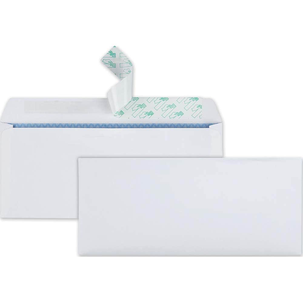 Quality Park - Mailers, Sheets & Envelopes; Type: Security Envelope ; Style: Self Seal ; Width (Inch): 9-1/2 ; Length (Inch): 4-1/8 ; Box Quantity: 30 ; Size: 4.13 x 9.5 - Exact Industrial Supply