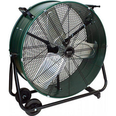 Blower Fan: 7,300 CFM, Direct Drive, Drum Fan 120V, 1/5 hp, 2.4 A, 2 Speed, Floor Mount