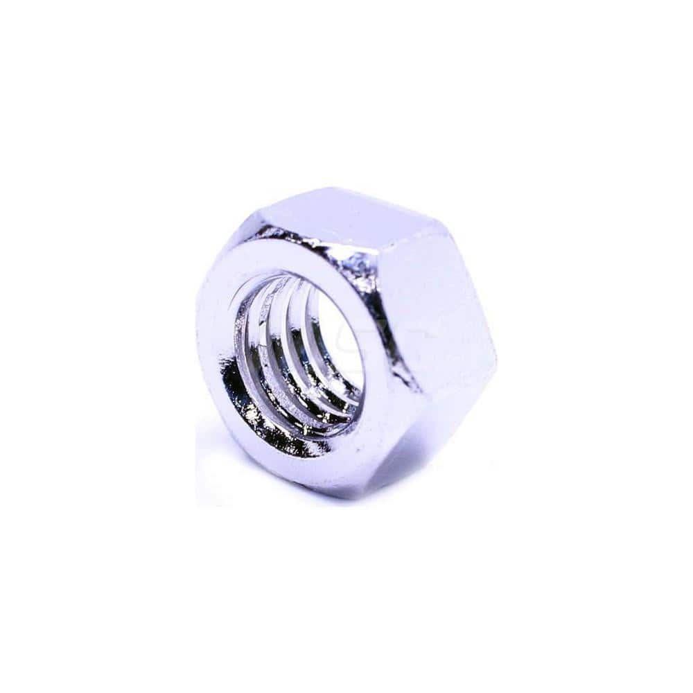 Hex Nut: Grade 18-8 Stainless Steel, NL-19 Finish Right Hand Thread, 5/16″ Across Flats, 2B, ANSI B18.2.2