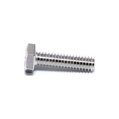 Hex Head Cap Screw: M6 x 1.00 x 25 mm, Grade 18-8 Stainless Steel, NL-19 Finish Fully Threaded, 10 mm Hex, DIN 933