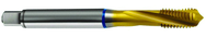 M8x1.25 6H 3-Flute Cobalt Blue Ring Semi-Bottoming 15 degree Spiral Flute Tap-TiN - Americas Industrial Supply