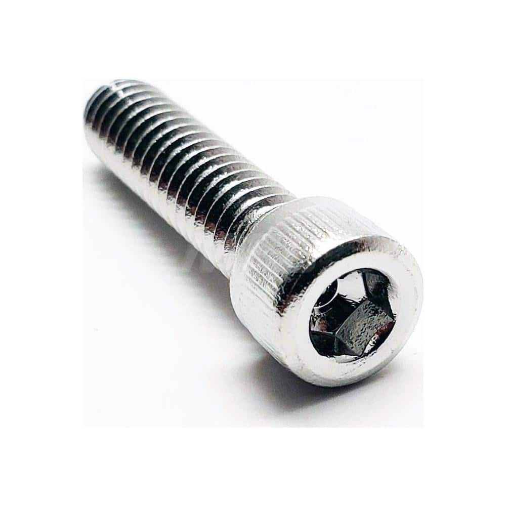 Socket Cap Screw: DIN 912, 9/64″ Drive 3/4″ Thread Length, Stainless Steel, NL-19