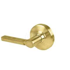 Lever Locksets; Type: Cylindrical Lock; Key Type: Keyless; Strike Type: Curved Lip Strike; Finish/Coating: Satin Brass; Material: Metal; Material: Metal; Door Thickness: 1.75 in; Backset: 2.75 in; Cylinder Type: No Keyway; Minimum Order Quantity: Metal; M