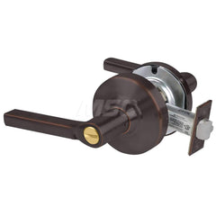 Lever Locksets; Type: Cylindrical Lock; Key Type: Keyless; Strike Type: Curved Lip Strike; Finish/Coating: Aged Bronze; Material: Metal; Material: Metal; Door Thickness: 1.75 in; Backset: 2.75 in; Cylinder Type: No Keyway; Minimum Order Quantity: Metal; M