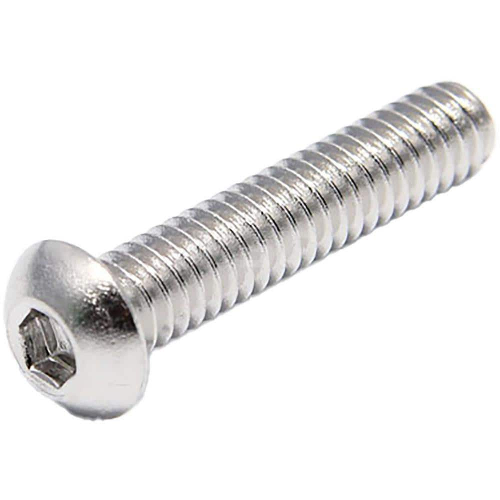 Socket Cap Screw: #10-32 x 1/2, Stainless Steel, NL-19 Finish Fully Threaded, DIN 7380