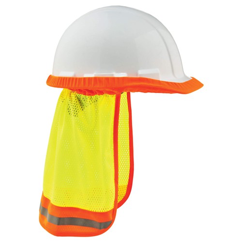 8005 Lime Hi-Vis Mesh Neck Shade W/ Reflective - Americas Industrial Supply