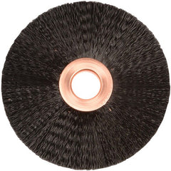3″ Small Diameter Nylon Wheel, .010″ Crimped Black Fill, 1/2″ Arbor Hole - Americas Industrial Supply