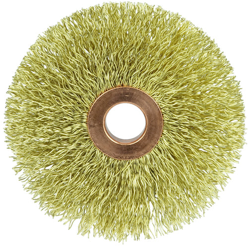 3″ × 1/2″-0.014″ Wire Size - Brass Non-Sparking Wire Wheel - Americas Industrial Supply