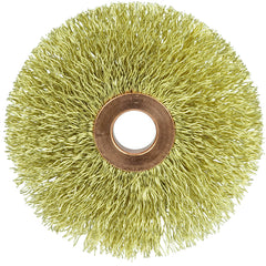 3″ × 1/2″-0.014″ Wire Size - Brass Non-Sparking Wire Wheel - Americas Industrial Supply