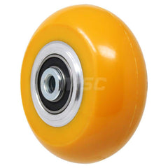 Rigid Caster Wheel: Polyurethane, 5″ Dia, 2″ Wide 1,200 lb Capacity, Precision Ball Bearing, Non-Marking