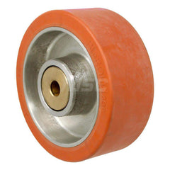 Rubber Caster Wheel: Rubber, 5″ Dia, 2″ Wide 450 lb Capacity, Ball Bearing, Non-Marking