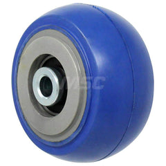 Rubber Caster Wheel: Rubber, 4″ Dia, 2″ Wide 400 lb Capacity, Precision Ball Bearing, Non-Marking