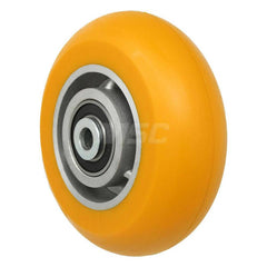 Rigid Caster Wheel: Polyurethane, 6″ Dia, 2″ Wide 1000 lb Capacity, Precision Ball Bearing, Non-Marking