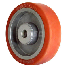 Rubber Caster Wheel: Rubber, 4″ Dia, 1.25″ Wide 300 lb Capacity, Precision Ball Bearing, Non-Marking