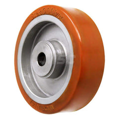 Rubber Caster Wheel: Rubber, 4″ Dia, 1.25″ Wide 300 lb Capacity, Ball Bearing, Non-Marking
