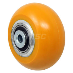 Rigid Caster Wheel: Polyurethane, 4″ Dia, 2″ Wide 900 lb Capacity, Precision Ball Bearing, Non-Marking