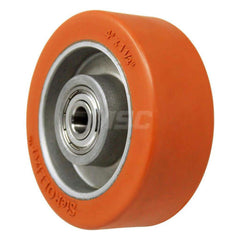 Rubber Caster Wheel: Rubber, 4″ Dia, 1.5″ Wide 350 lb Capacity, Precision Ball Bearing, Non-Marking