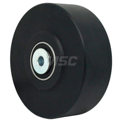 Rigid Caster Wheel: 6″ Dia, 2″ Wide 1400 lb Capacity, Precision Ball Bearing, Non-Marking