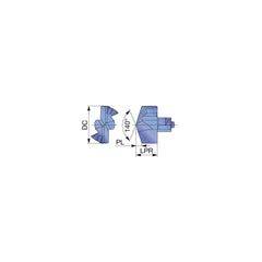 Replaceable Drill Tip:  DMP240 AH9130,  140 &deg N/A TiAlN Finish,  No
