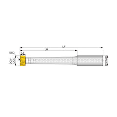 Modular Reamer Bodies; Clamping Method: Axial; Shank Diameter (mm): 0.7500; Shank Length (Decimal Inch): 4.9174 in; Overall Length (Decimal Inch): 6.89; Overall Length (mm): 6.89; Cutting Direction: Neutral; Shank Length (mm): 4.9174 in