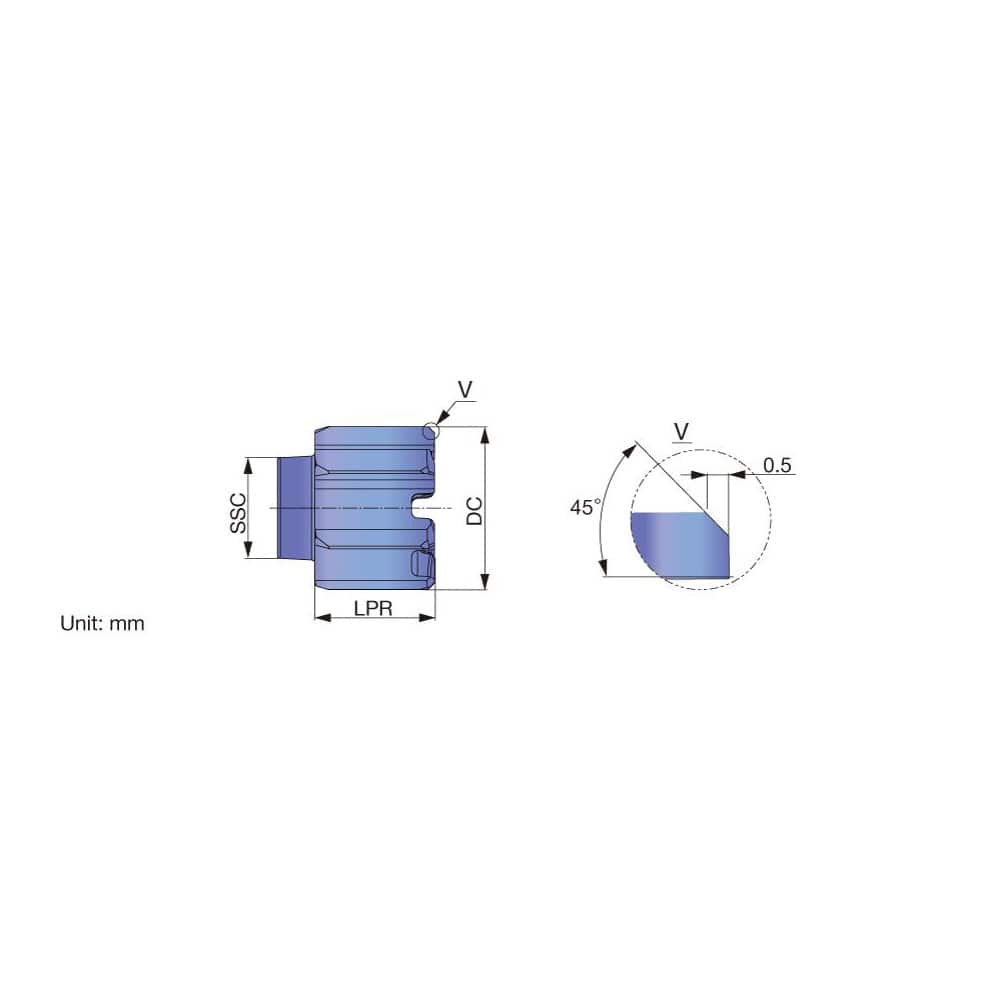 Modular Reamer Heads; Head Diameter (Inch): 1.0000; Head Diameter (mm): 1.0000; Reamer Finish/Coating: Coated; TiAlN; Flute Type: Straight; Head Length (Decimal Inch): 0.5039 in; Hole Tolerance: h7; Spiral Direction: Neutral; Cutting Direction: Right Hand