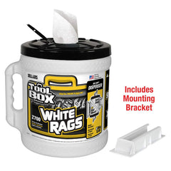 Shop Towel/Industrial Wipes: Bucket, White