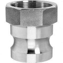 USA Sealing - 1-1/2" x 1-1/2" Cam & Groove Male Adapter Female NPT Thread - Americas Industrial Supply