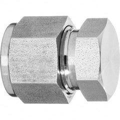 USA Sealing - 3/8" Tube OD 316 Stainless Steel Compression Tube Cap - Americas Industrial Supply