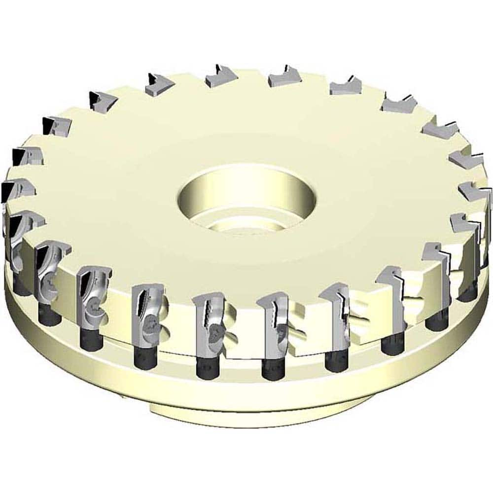 125mm Cut Diam, 25.4mm Arbor Hole Diam, 3mm Max Depth, Indexable PCD Face Mill For Non-Ferrous material