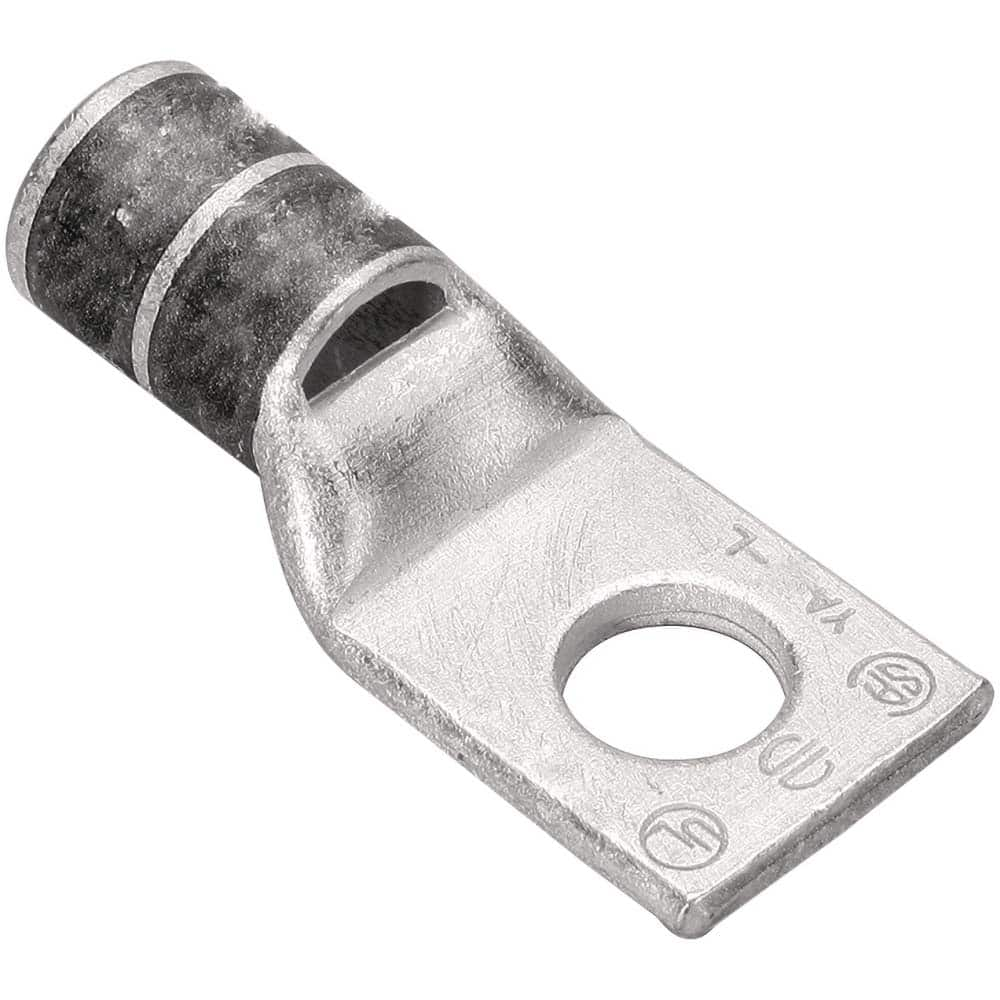 Burndy - Ring Terminals; Terminal Type: Rectangle ; Insulation Type: NonInsulated ; Connection Type: Compression ; Compatible Wire Size (AWG): 6 ; Stud Size (#): 6 ; Color: Blue - Exact Industrial Supply