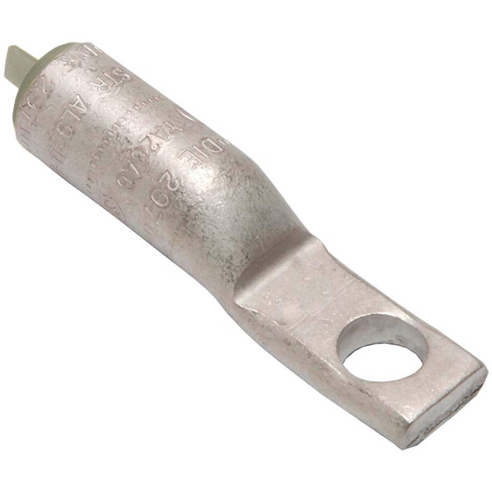 Burndy - Ring Terminals; Terminal Type: Rectangle ; Insulation Type: NonInsulated ; Connection Type: Compression ; Compatible Wire Size (AWG): 1/0 ; Stud Size (Inch): 3/8 ; Color: Tan - Exact Industrial Supply