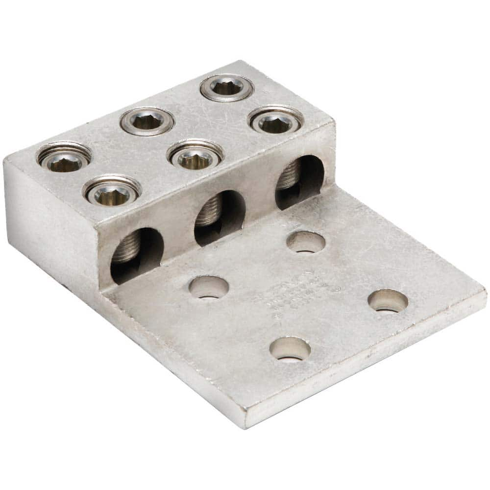 Burndy - Ring Terminals; Terminal Type: Rectangle ; Insulation Type: NonInsulated ; Connection Type: Lug ; Compatible Wire Size (AWG): 2 (Strand) ; Compatible Wire Size (kcmil): 600 ; Stud Size (Inch): 1/2 - Exact Industrial Supply