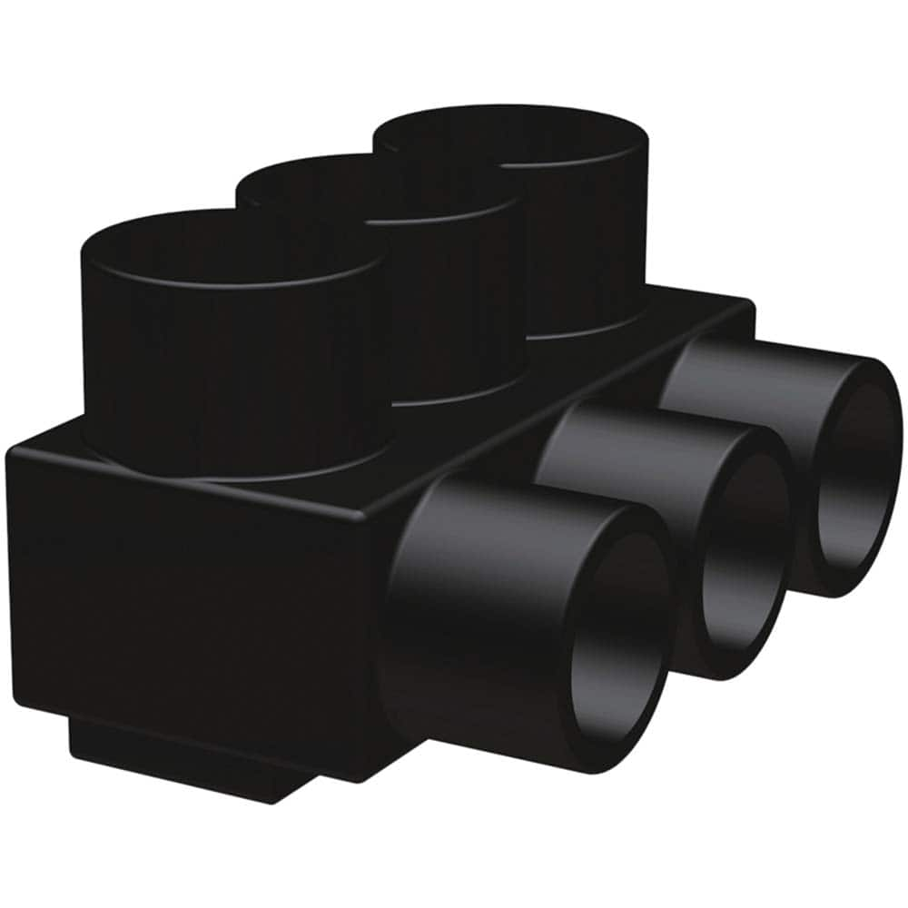 Burndy - Split Bolt Connectors; Connector Material: Aluminum ; Maximum Compatible Wire Size (AWG): 4 ; Minimum Compatible Wire Size (AWG): 14 ; Compatible Wire Type: Aluminum; Copper ; Base Width (Inch): 1-1/4 ; Base Width (Decimal Inch): 1-1/4 - Exact Industrial Supply