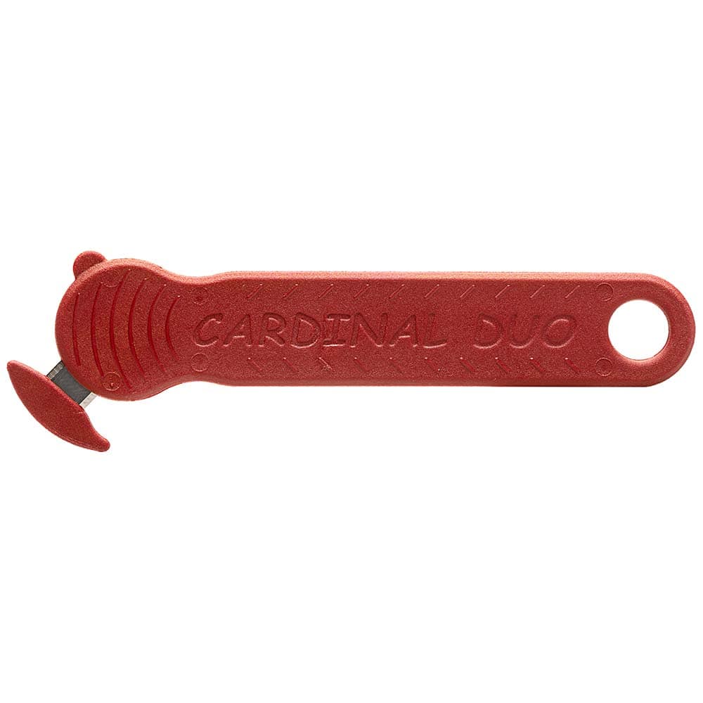 Cardinal Safety Co. - Utility Knives, Snap Blades & Box Cutters; Type: Safety Cutter ; Blade Type: Recessed/Concealed Fixed Blade ; Number of Blades Included: 1 ; Handle Material: Glass-Filled Nylon ; Color: Red ; Blade Length (Decimal Inch): 1.2480 - Exact Industrial Supply