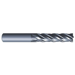 Eliminator - Square End Mills; Mill Diameter (Inch): 5/8 ; Mill Diameter (Decimal Inch): 0.6250 ; Number of Flutes: 4 ; Length of Cut (Inch): 2-1/4 ; Material: Solid Carbide ; Finish/Coating: AlCrN - Exact Industrial Supply