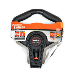 Lufkin - Tape Measures; Length (Feet): 100.000 ; Width (mm): 12.70 ; Width (Inch): 1/2 ; Graduation (Feet): 1/10 ; Blade Material: Fiberglass ; Case Material: ABS Plastic - Exact Industrial Supply