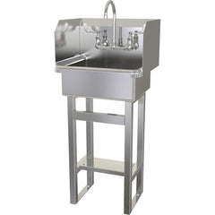 SANI-LAV - Sinks; Type: Floor Mounted Wash Sink ; Outside Length: 20 (Inch); Outside Width: 17-1/2 (Inch); Outside Height: 43-1/2 (Inch); Inside Length: 17 (Inch); Inside Width: 14 (Inch) - Exact Industrial Supply