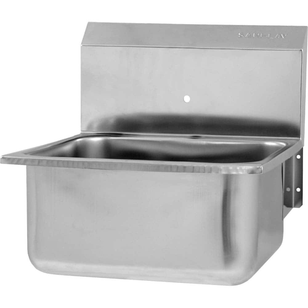 SANI-LAV - Sinks; Type: Wall Mounted Wash Sink ; Outside Length: 21 (Inch); Outside Width: 20 (Inch); Outside Height: 19-1/2 (Inch); Inside Length: 19 (Inch); Inside Width: 16 (Inch) - Exact Industrial Supply