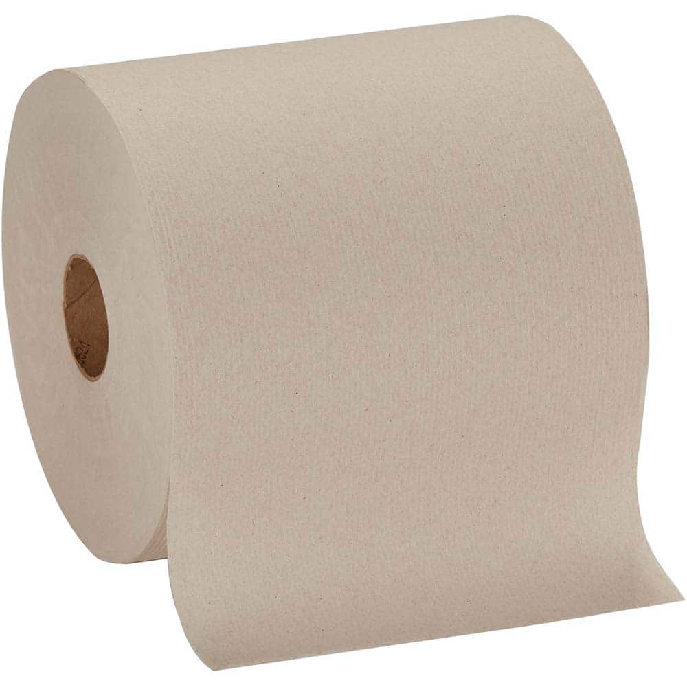 Paper Towels: 1 Ply, Recycled Fiber, Brown 7.833″ Wide, 1,000' Roll Length