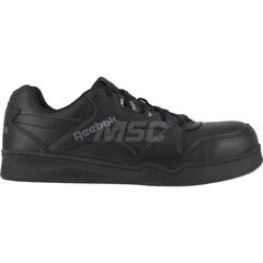 Work Boot: Size 14, Leather, Composite Toe Black, Medium Width, Non-Slip Sole