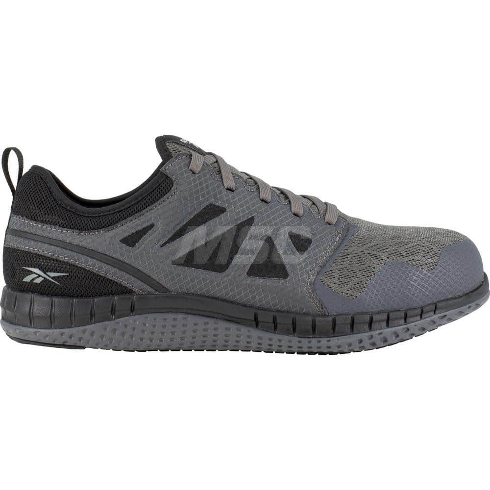 Work Boot: Size 9, Mesh, Steel Toe Gray, Medium Width, Non-Slip Sole