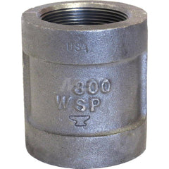 Black Coupling: 1″, 300 psi, Threaded Malleable Iron, Galvanized Finish, Class 300