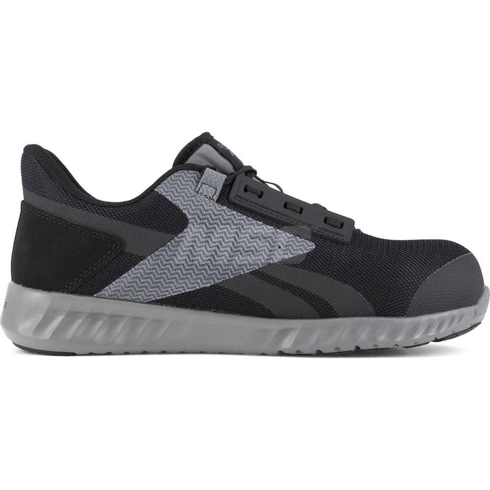 Work Boot: Size 9, Mesh, Composite Toe Black, Wide Width