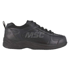 Work Boot: Size 8, Leather, Plain Toe Black, Medium Width