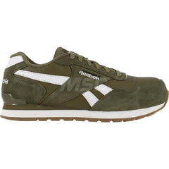 Work Boot: Size 9, Leather, Composite Toe Green, Medium Width, Non-Slip Sole
