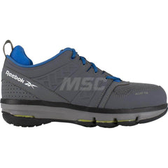 Work Boot: Size 12, Leather, Alloy Toe Gray, Wide Width, Non-Slip Sole