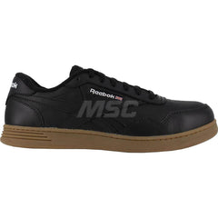 Work Boot: Size 12, Leather, Composite Toe Black, Medium Width, Non-Slip Sole