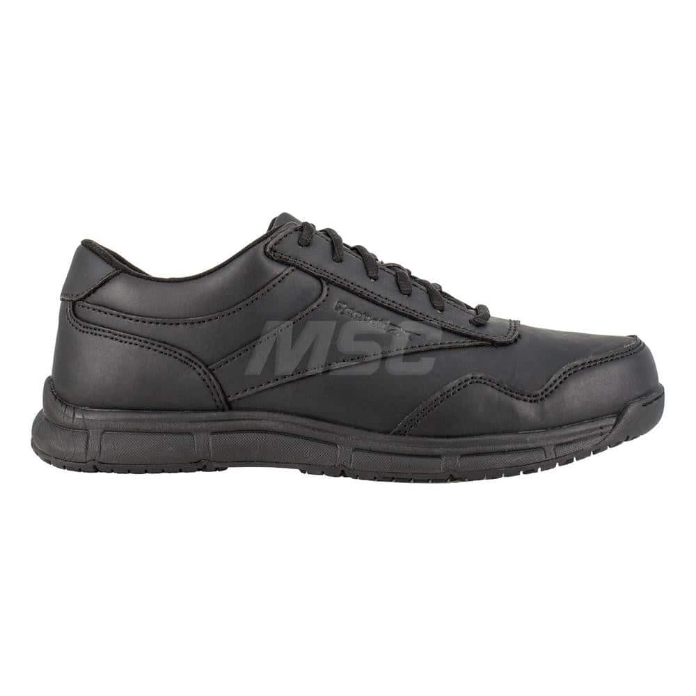 Work Boot: Size 11.5, Polyurethane, Plain Toe Black, Extra Wide Width, Non-Slip Sole